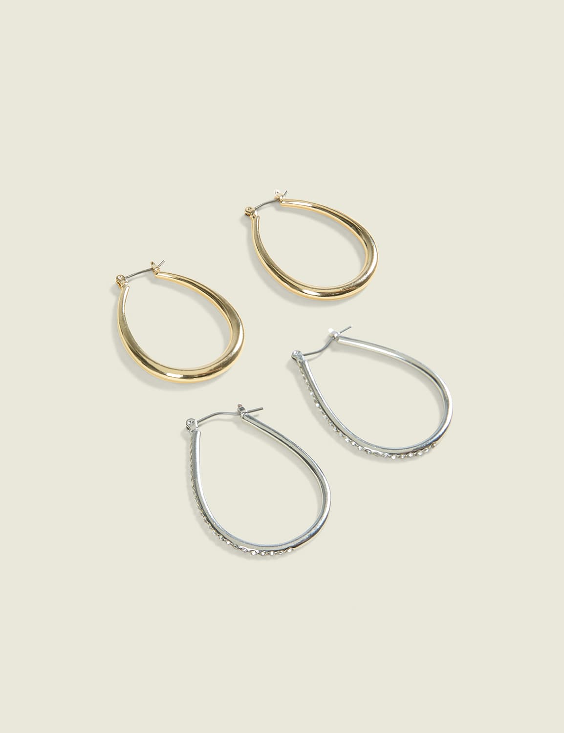 Mixed Metal Teardrop Earring 2-Pack