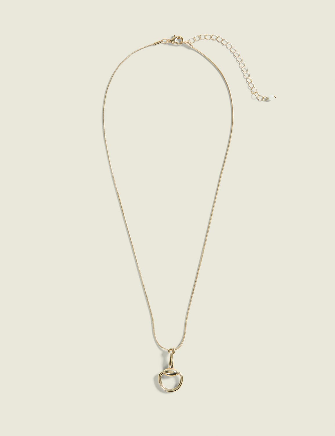 Goldtone Knocker Pendant Necklace