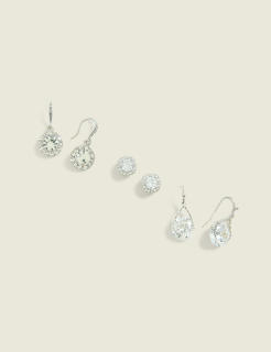 Silvertone Multi-Shape Earring Pack