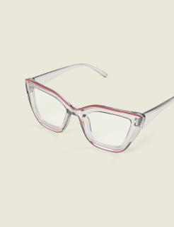 Purple & Pink Translucent Cateye Reading Glasses