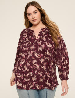 Swing Notch-Neck Popover Top