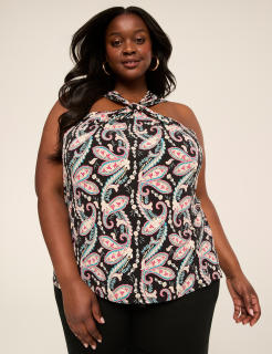 Twist-Neck Tank Top