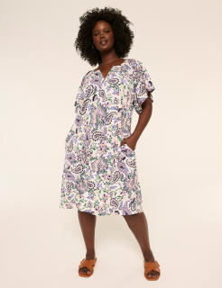 Notch-Neck Short Dress