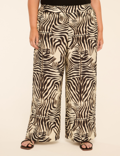 Pull-On Printed Wide Leg Pant
