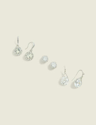 Silvertone Multi-Shape Earring Pack