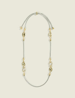 Mixed Metal Cable-Linked Necklace