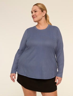 LIVI Soft Long-Sleeve Crew-Neck Top