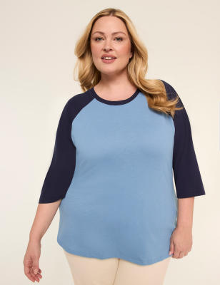 3/4 Puff Sleeve Baseball Tee