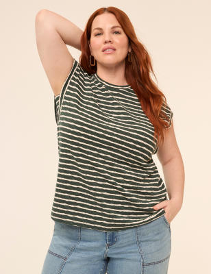 Dolman-Sleeve Textured Knit Top