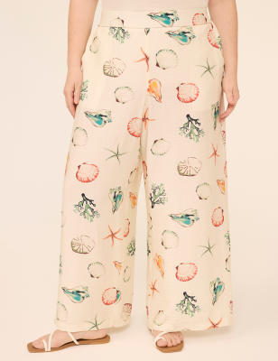 Pull-On High-Rise Flowy Wide Leg Pant