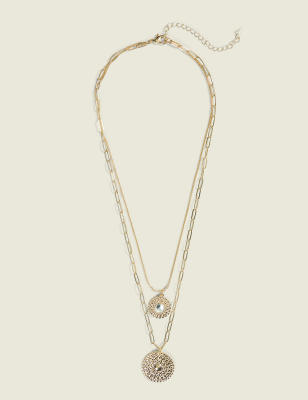 Filigree Double-Circle Multi-Layer Necklace