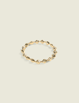 Goldtone Square Stretch Bracelet