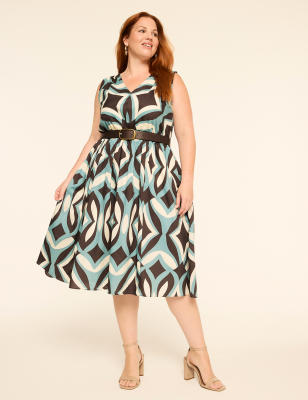 Sleeveless Smocked-Waist Midi Dress