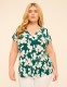 Swing Cap-Sleeve Pleat-Front Top - thumbnail 4