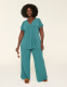 Cap-Sleeve Pleat-Front Top - thumbnail 9