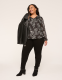 Swing Shimmer Foiled Mesh Tie-Neck Top - thumbnail 7