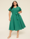 Lena V-Neck Level-Hem Midi Dress - thumbnail 7