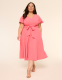 Lena V-Neck Level-Hem Midi Dress - thumbnail 4