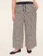 Printed Paperbag Waist Wide Leg Pant - thumbnail 4