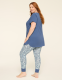 Comfy Cotton V-Neck Tunic Tee & Legging PJ Set - thumbnail 6