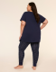 Comfy Cotton V-Neck Tunic Tee & Legging PJ Set - thumbnail 2