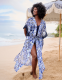 Chiffon Tassel-Trim Duster Cover-Up - thumbnail 8