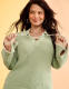 Bracelet Sleeve Tie Polo Sweater - thumbnail 4