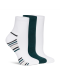 Lemon Powder Stripe Quarter Crew Socks - thumbnail 2