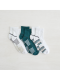 Lemon Powder Stripe Quarter Crew Socks - thumbnail 3