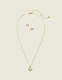 Gold Twisted Necklace & Earring Set - thumbnail 1
