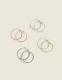 Mixed Metal Circle Hoop Earring 4-Pack - thumbnail 1