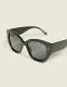 Black Goldtone-Detail Cateye Sunglasses - thumbnail 1