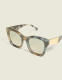 Green & Blue Tortoise Cateye Sunglasses - thumbnail 1