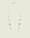 Blue & Green Gemstone Single Row Ne - thumbnail 1