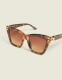 Tortoiseshell & Goldtone-Accented Cateye Sunglasses - thumbnail 1