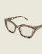 Pink Tortoiseshell Print Cateye Reading Glasses - thumbnail 1