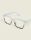 Blue Ombre Animal Print Reader Glasses - thumbnail 1