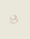 Mini Pink Imitation Stone Hoop Earrings - thumbnail 1