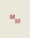 Pink Flower Stud Earrings - thumbnail 1