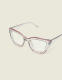 Purple & Pink Translucent Cateye Reading Glasses - thumbnail 1