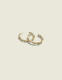 Pink & Green Imitation Stone Hoop Earrings - thumbnail 1