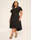 Lena V-Neck High-Low Midi Dress - thumbnail 1