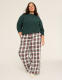 Perfect Drape Lurex High-Rise Plaid Wide Leg Pant - thumbnail 3