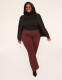Ponte Pull-On High-Rise Flare Plaid Pant - thumbnail 3