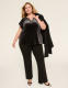 Velvet Notch-Neck Top - thumbnail 3