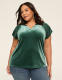 Velvet Notch-Neck Top - thumbnail 5