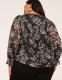 Swing Shimmer Foiled Mesh Tie-Neck Top - thumbnail 6