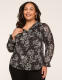 Swing Shimmer Foiled Mesh Tie-Neck Top - thumbnail 5