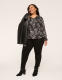 Swing Shimmer Foiled Mesh Tie-Neck Top - thumbnail 8