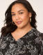 Swing Shimmer Foiled Mesh Tie-Neck Top - thumbnail 9